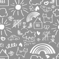 Children drawing seamless pattern N4