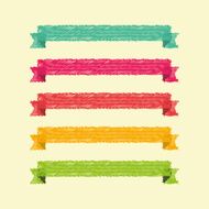 vector set of ribbons for infographics
