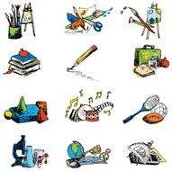 Scribbled Education Icons N2