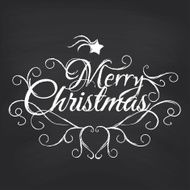 Merry Christmas on blackboard background N4
