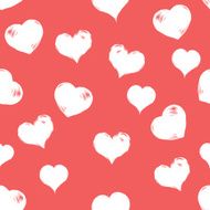 Vector Seamless Hearts Pattern Background N23