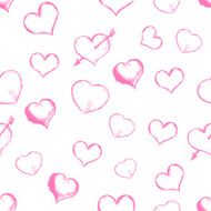 Vector Seamless Hearts Pattern Background N24