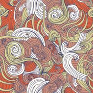 Abstract seamless hand-drawn wave pattern N13