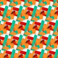 Vector seamless bold plaid pattern