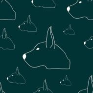 seamless pattern with a dog