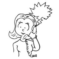 woman on a telephone