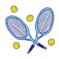 tennis rackets and balls