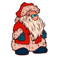 Vector sketch of Santa Claus Christmas illustration