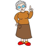 grandmother talking