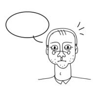 Simple sketch guy with glasses