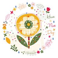 morning floral illustration