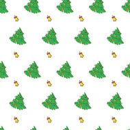 Vector doodle New Year seamless pattern in sketch style