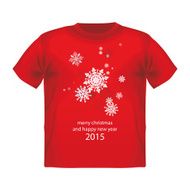 T-shirt snowflake vector isolated clothing white clothes casual