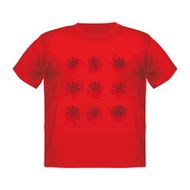 T-shirt snowflake vector isolated clothing white clothes casual N3