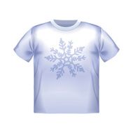 T-shirt snowflake vector isolated clothing white clothes casual N4