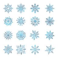 Watercolor snowflakes VECTOR star symbol graphic crystal decoration N4