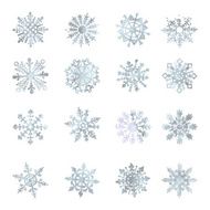 Watercolor snowflakes VECTOR star symbol graphic crystal decoration N5