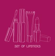 set of lipsticks