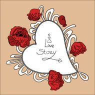 Speech bubble with poppies (vector)