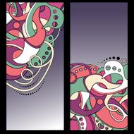 Set of Banners with Abstract Element
