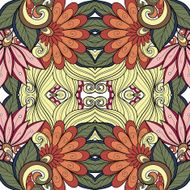 Seamless Floral Pattern (Vector) Hand Drawn Texture N4