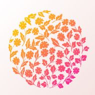 stylish beautiful flower set on background concept