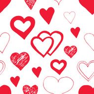 Seamless pattern with hearts N23