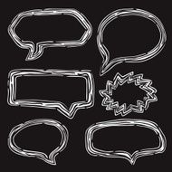 Hand Drawn Speech Bubbles Set