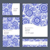 Beautiful floral set of banners N4