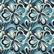 Vector doodle hand drawn seamless floral pattern