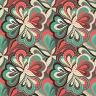 Vector doodle hand drawn seamless floral pattern N4