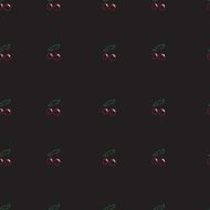 Vector cherry seamless pattern Food background N3