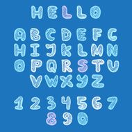 Vector hand drawn doodle font in sketch style