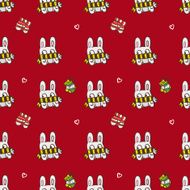Vector hand drawn Christmas or New Year seamless pattern Winter N3