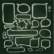 Hand-drawn speech bubbles