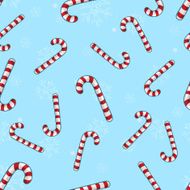 Vector Christmas Candy Canes Pattern