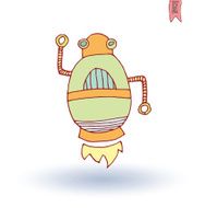 Doodle Robot cartoon vector illustration N12