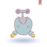 Doodle Robot cartoon vector illustration N13