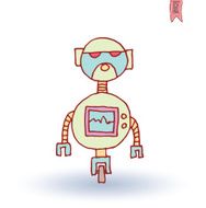 Doodle Robot cartoon vector illustration N21