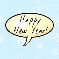 Vector Greeting Card Happy New Year Bubble N5