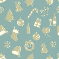 Vector Seamless New Year and Christmas Pattern Background N5