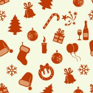 Vector Seamless New Year and Christmas Pattern Background N6
