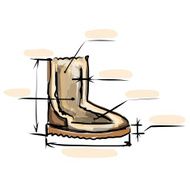 Winter boots ugg sketch for your design N2