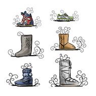 Season shoes collection sketch for your design N4