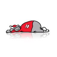 Santa bear sleeping sketch for your design N3