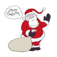 Santa Claus with a sack