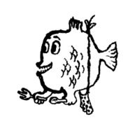 Piranha Doodle illustration Vector