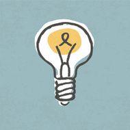 Lightbulb illustration Creative idea symbol concept Vector EP