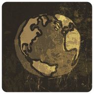 Earth planet grunge illustration Vector EPS10