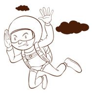 Man skydiving